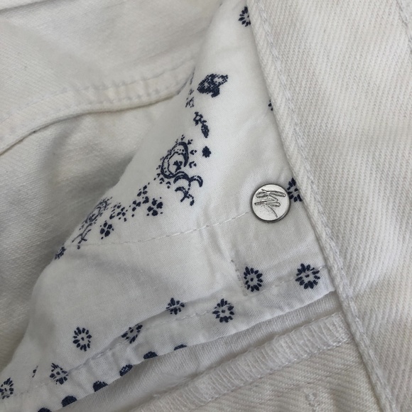 Free People High Rise Straight Flare in White Out - Picture 4 of 5